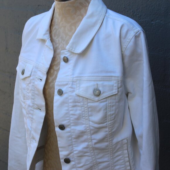 Old Navy classic denim jean jacket white size M - Picture 4 of 7